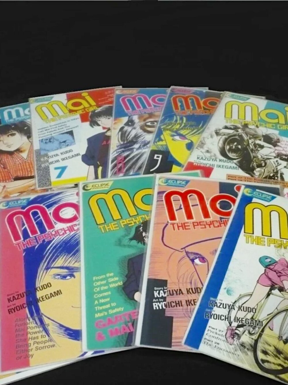 10 Comic Book Lot: Mai the Psychic Girl - Eclipse Weekly - Ryoichi Ikegami